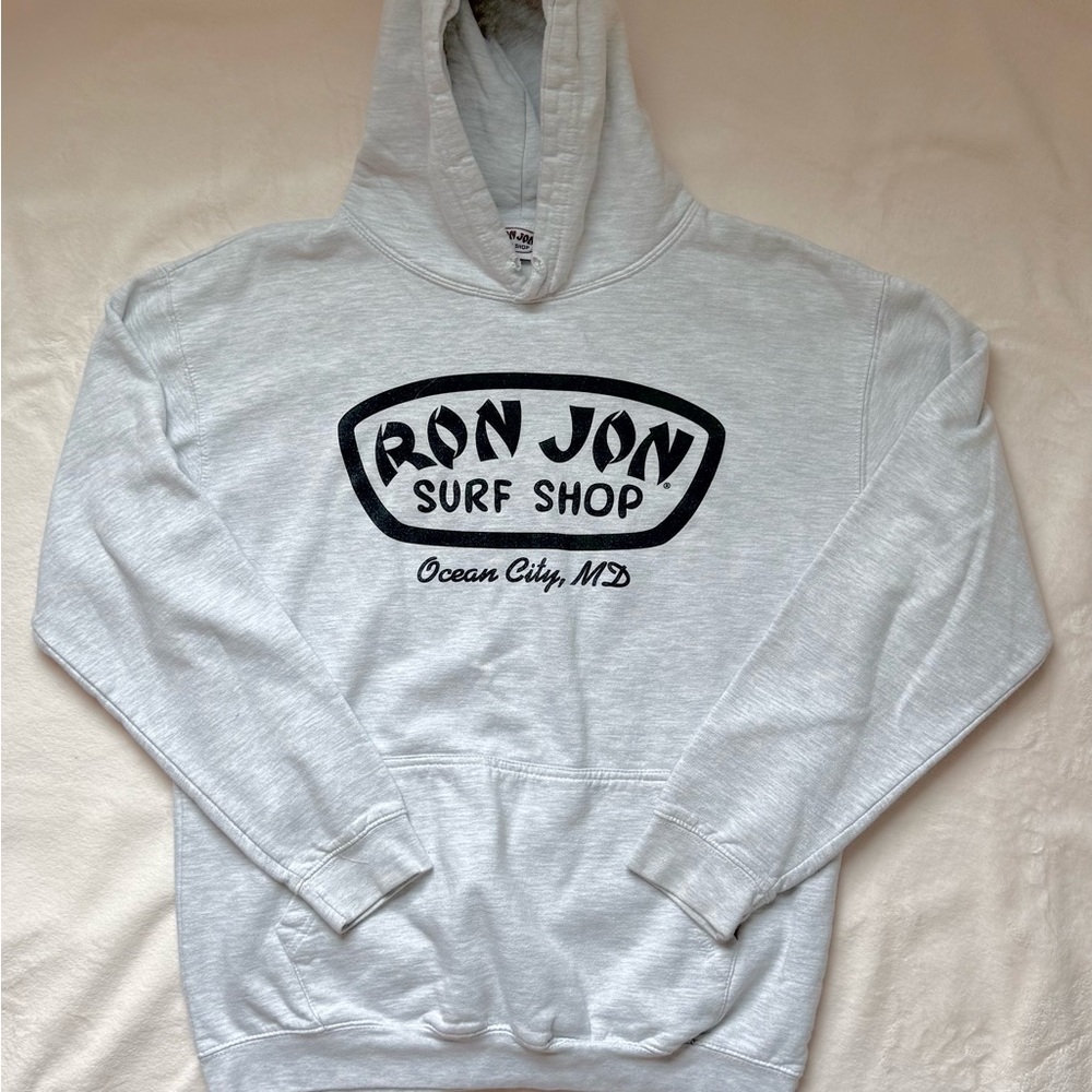 ron jon light grey sweatshirt ocean city md